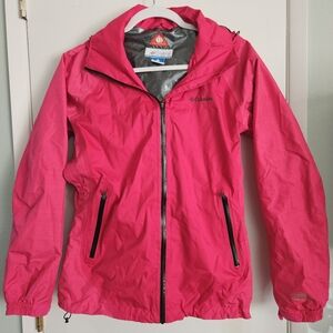 Columbia Bright Pink Hooded Jacket-Waterproof, OMNIHEAT
